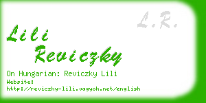 lili reviczky business card